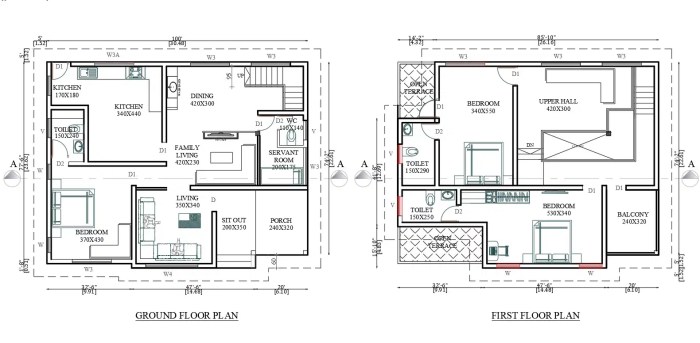 Desain rumah lantai 1 dwg