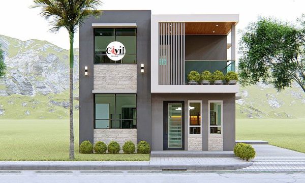 Desain rumah minimalis 2 lantai 2049