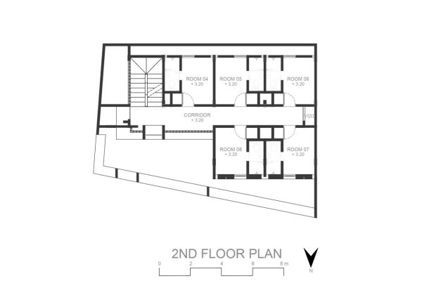 Desain rumah kost bentuk l