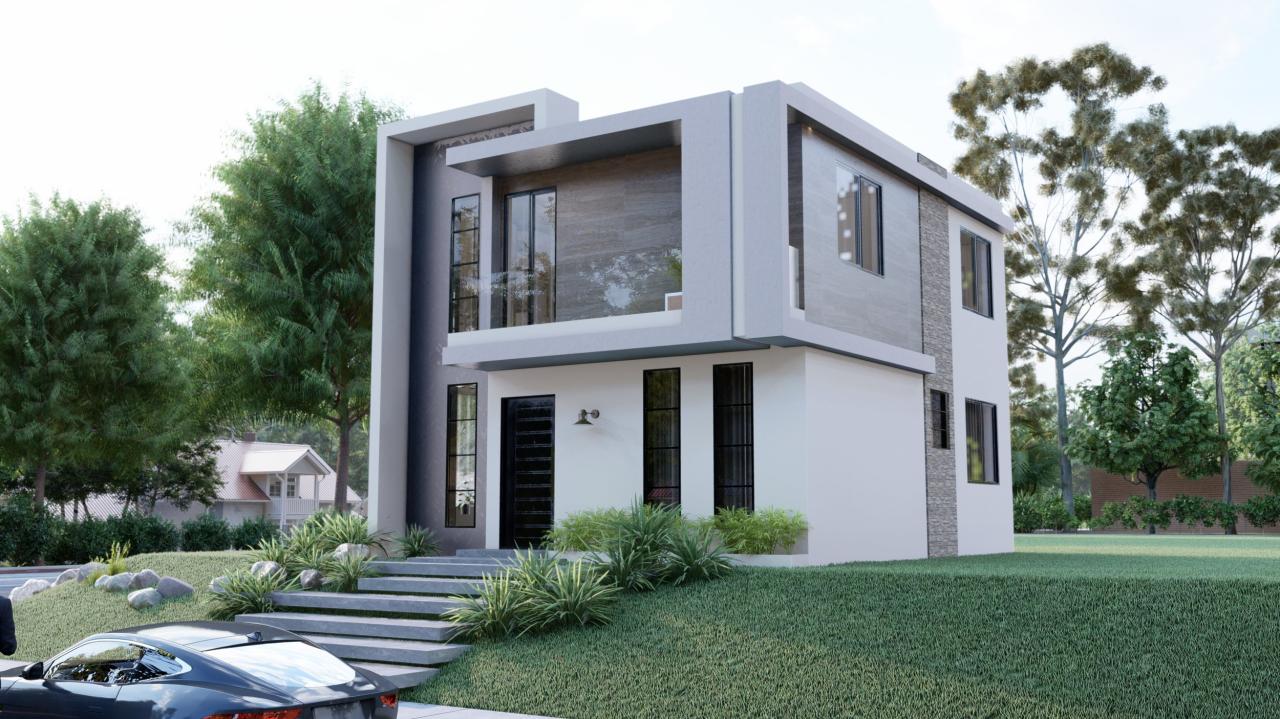 Desain rumah luas tanah 8x7