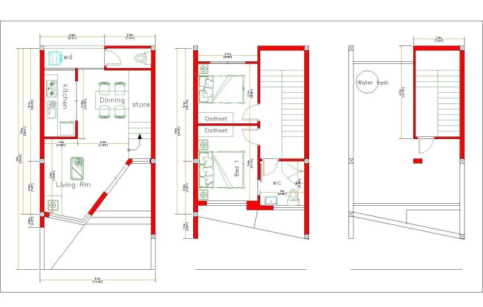 Desain rumah memanjang minimalis 5 x 10