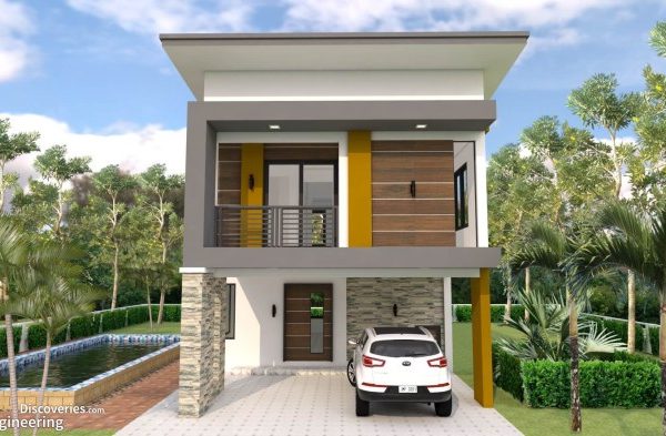 Desain rumah minimalis 2 lantai type 180