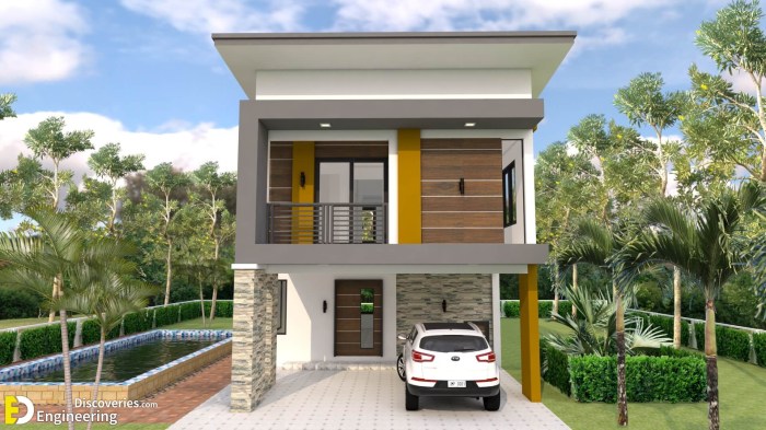 Desain rumah minimalis 2 lantai type 180