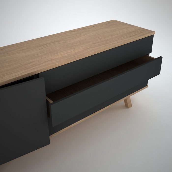 Sideboard wohnzimmer anthrazit