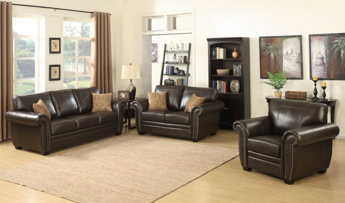 Set leather blue living room sofa furniture rustic durango navy tov s38 coleman previous next